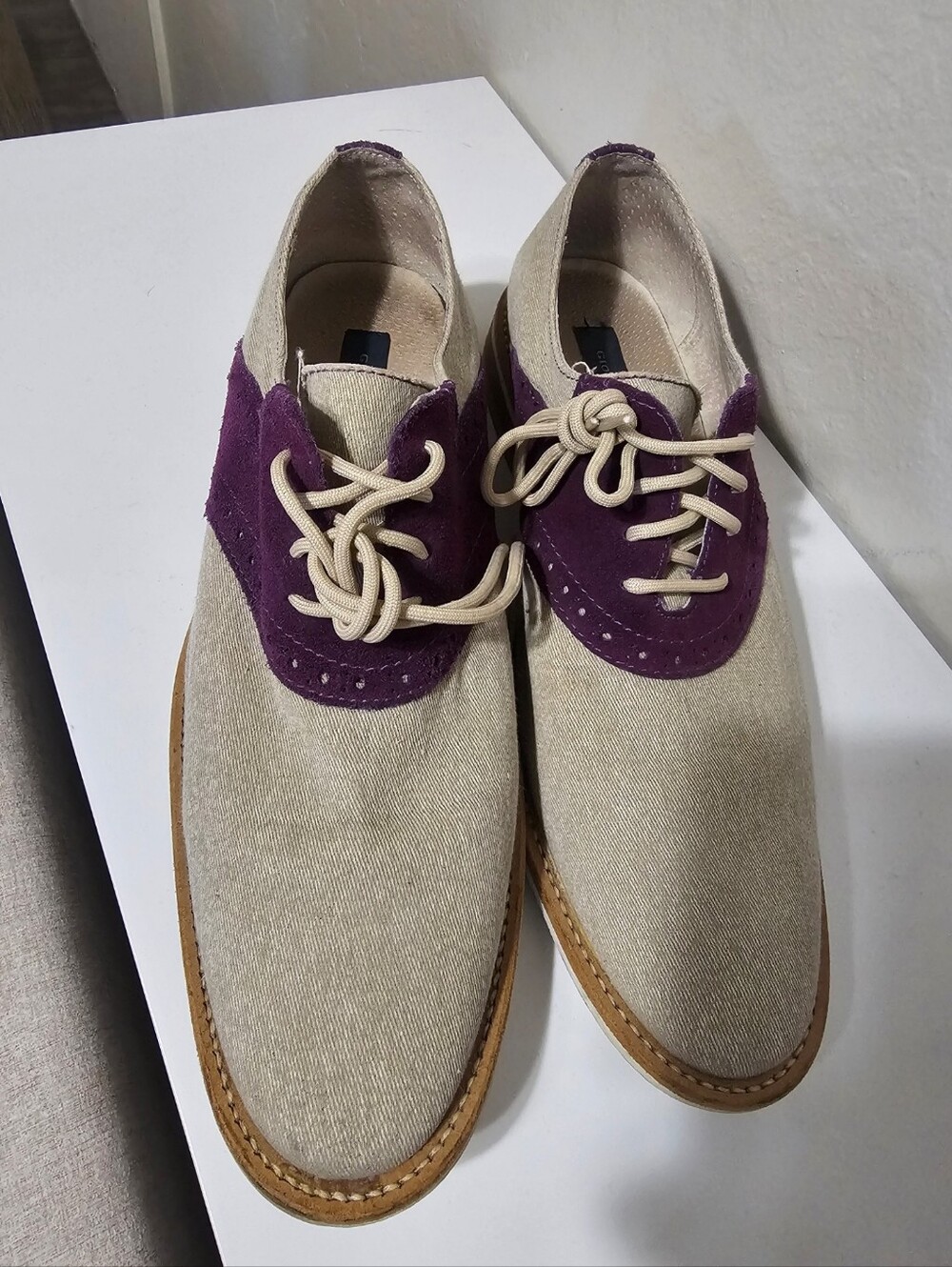 Giorgio Brutini Trentt Bal Saddle Men's Purple Oxford - Size 9.5